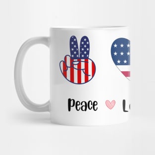 peace love america, united state, gift for teachers Mug